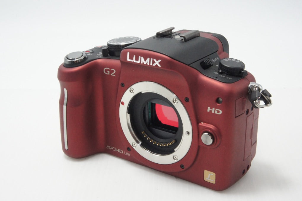 良品 Panasonic パナソニック LUMIX DMC-G2 ボディ ミラーレス一眼カメラ レッド 260723g