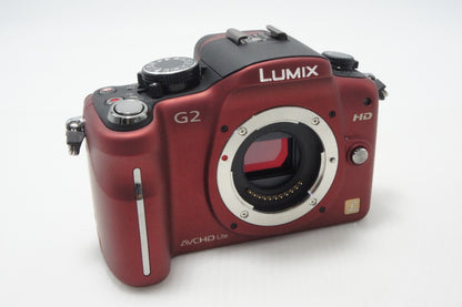 良品 Panasonic パナソニック LUMIX DMC-G2 ボディ ミラーレス一眼カメラ レッド 260723g
