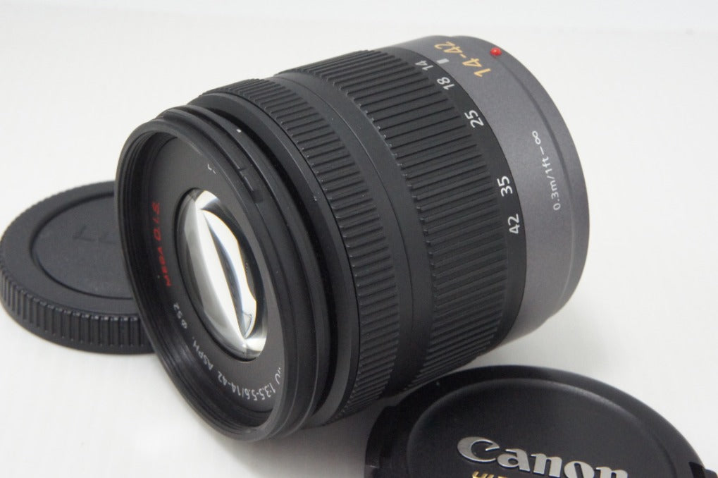 良品 Panasonic LUMIX G VARIO 14-42mm F3.5-5.6 ASPH. MEGA O.I.S H-FS014042 マイクロフォーサーズ 260723h