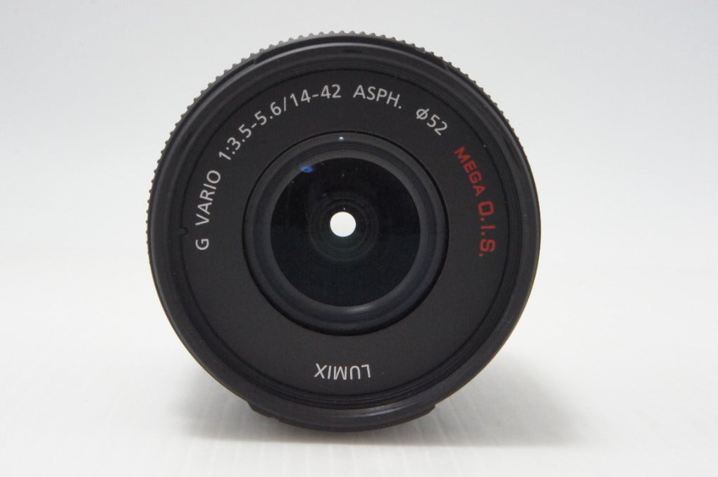 良品 Panasonic LUMIX G VARIO 14-42mm F3.5-5.6 ASPH. MEGA O.I.S H-FS014042 マイクロフォーサーズ 260723h