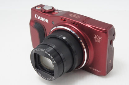 美品 Canon キヤノン PowerShot SX700 HS コンパクトデジタルカメラ レッド 元箱付 260723j