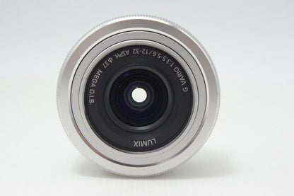 美品 Panasonic LUMIX G VARIO 12-32mm F3.5-5.6 ASPH. MEGA O.I.S. H-FS12032 シルバー マイクロフォーサーズ 260723m