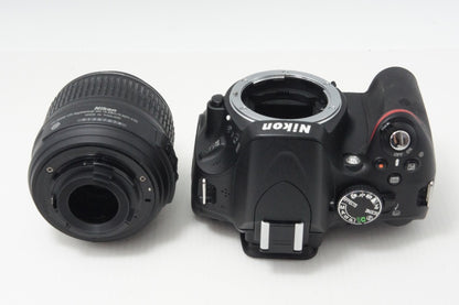 美品 Nikon D5100 ボディ + AF-S DX NIKKOR 18-55mm VR レンズキット デジタル一眼レフカメラ ブラック 260724b