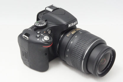 美品 Nikon D5100 ボディ + AF-S DX NIKKOR 18-55mm VR レンズキット デジタル一眼レフカメラ ブラック 260724b