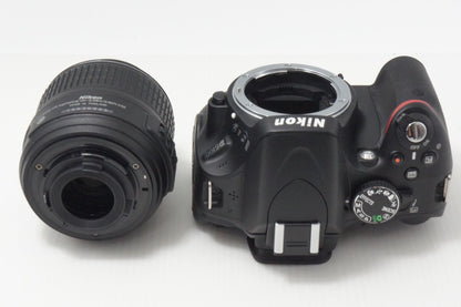 新品級 Nikon D5100 ボディ + AF-S DX NIKKOR 18-55mm VR レンズキット デジタル一眼レフカメラ ブラック 260724d
