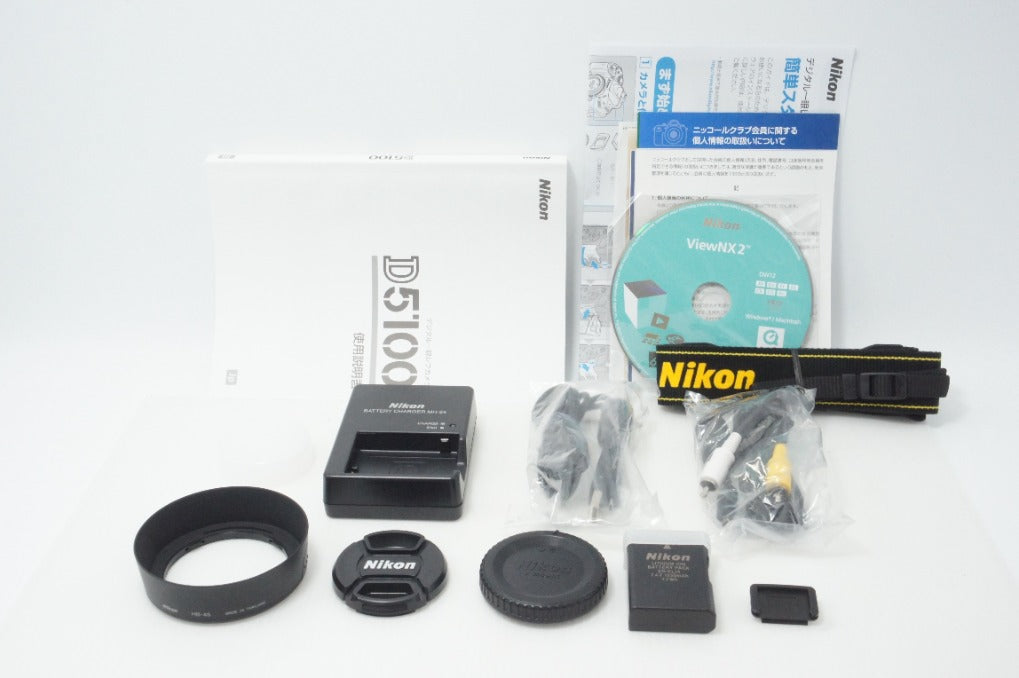 新品級 Nikon D5100 ボディ + AF-S DX NIKKOR 18-55mm VR レンズキット デジタル一眼レフカメラ ブラック 260724d