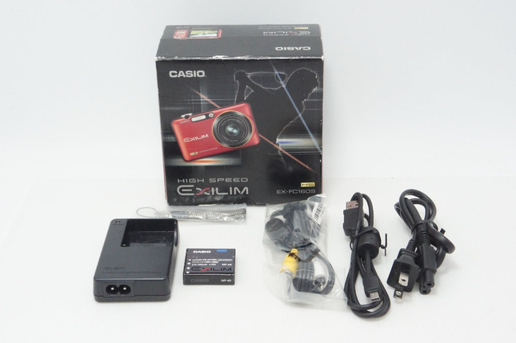 良品 CASIO カシオ EXILIM EX-FC160S コンパクトデジタルカメラ レッド 元箱付 260727c
