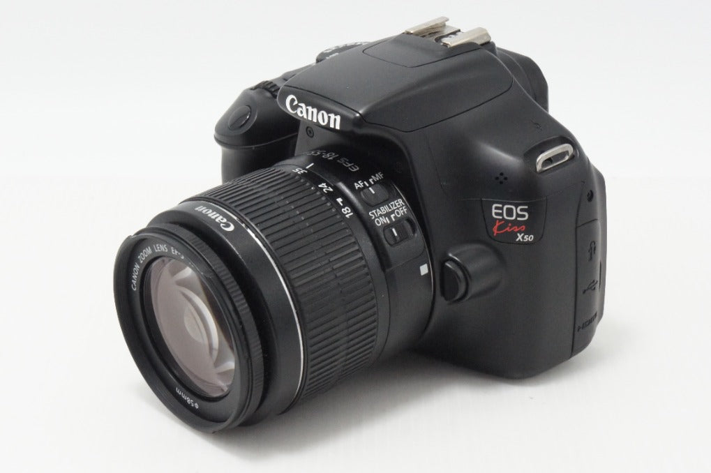 良品 Canon キヤノン EOS Kiss X50 ボディ + EF-S 18-55mm IS II