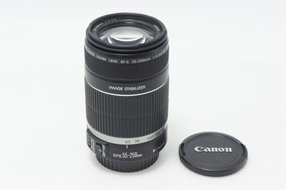 美品 Canon キヤノン EF-S 55-250mm F4-5.6 IS APS-C ズームレンズ 260727h