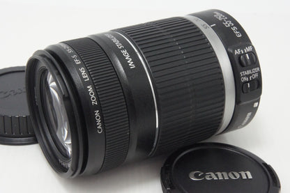 美品 Canon キヤノン EF-S 55-250mm F4-5.6 IS APS-C ズームレンズ 260727h