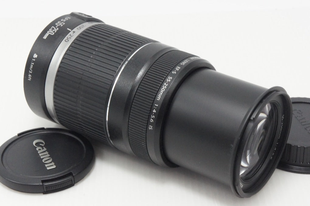 美品 Canon キヤノン EF-S 55-250mm F4-5.6 IS APS-C ズームレンズ 260727h