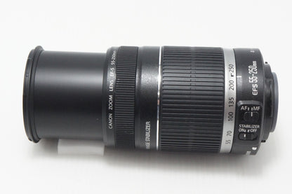 美品 Canon キヤノン EF-S 55-250mm F4-5.6 IS APS-C ズームレンズ 260727h