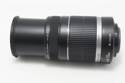 美品 Canon キヤノン EF-S 55-250mm F4-5.6 IS APS-C ズームレンズ 260727h
