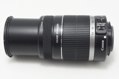 美品 Canon キヤノン EF-S 55-250mm F4-5.6 IS APS-C ズームレンズ 260727h