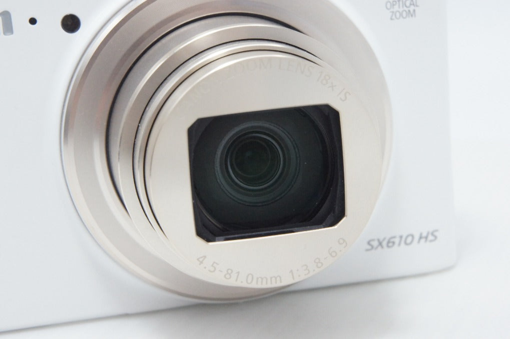 美品 Canon キヤノン PowerShot SX610 HS コンパクトデジタルカメラ ホワイト 元箱付 260727i