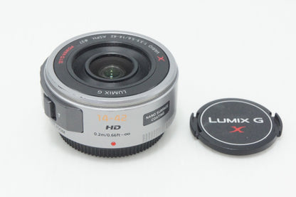 Panasonic LUMIX G X VARIO PZ 14-42mm F3.5-5.6 ASPH. POWER O.I.S. H-PS14042 マイクロフォーサーズ シルバー 260727k