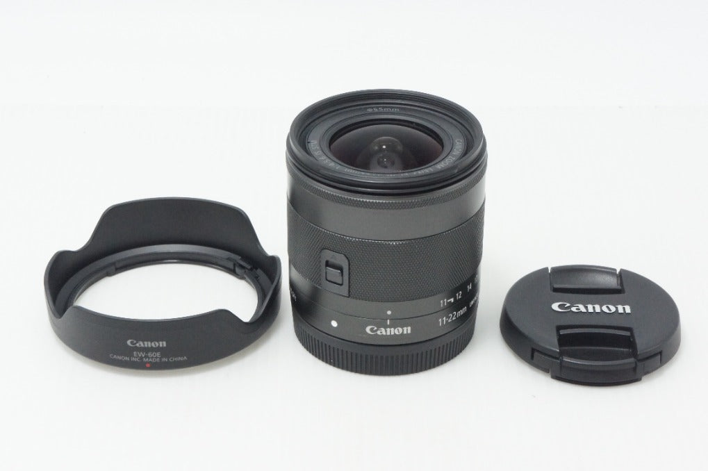 Canon キヤノン EF-M 11-22mm F4-5.6 IS STM ブラック EF-Mマウント APS-C ズームレンズ フード付 260728ac