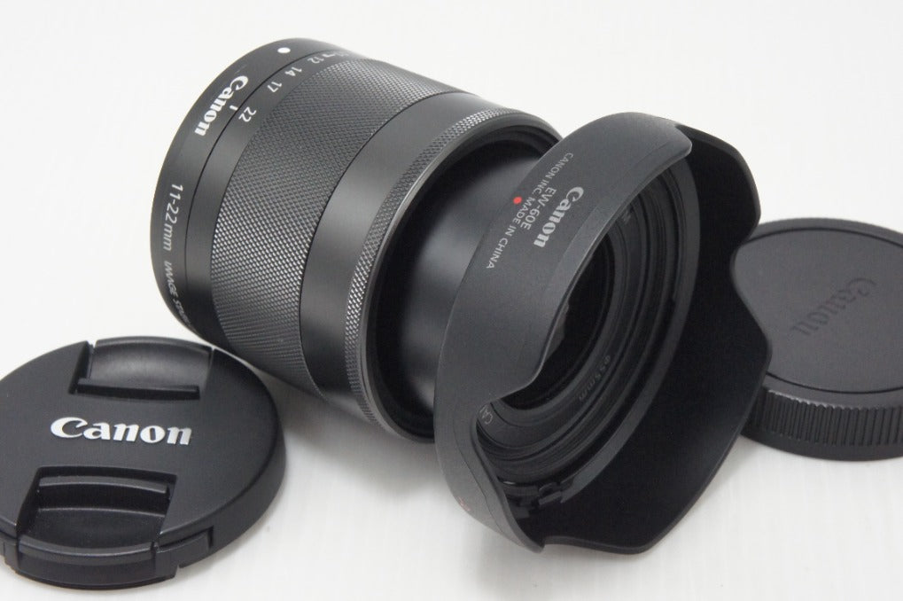 Canon キヤノン EF-M 11-22mm F4-5.6 IS STM ブラック EF-Mマウント APS-C ズームレンズ フード付 260728ac