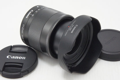 Canon キヤノン EF-M 11-22mm F4-5.6 IS STM ブラック EF-Mマウント APS-C ズームレンズ フード付 260728ac