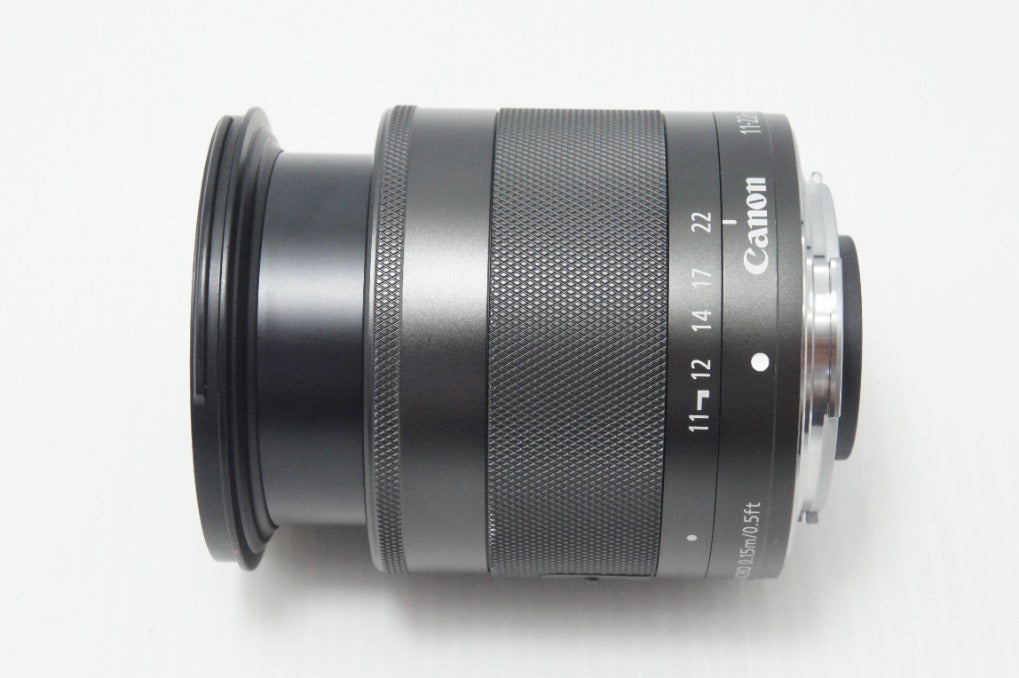 Canon キヤノン EF-M 11-22mm F4-5.6 IS STM ブラック EF-Mマウント APS-C ズームレンズ フード付 260728ac