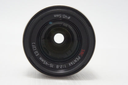 良品 PENTAX ペンタックス 06 TELEPHOTO ZOOM 15-45mm F2.8 シルバー ズームレンズ 260728ai