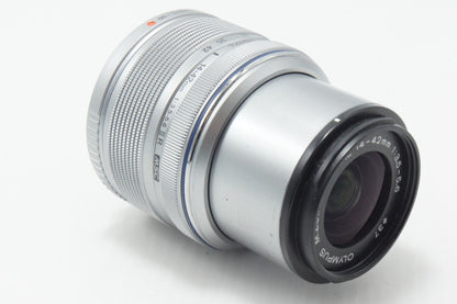 OLYMPUS オリンパス M.ZUIKO DIGITAL 14-42mm F3.5-5.6 II R マイクロフォーサーズ ズームレンズ シルバー 260728f