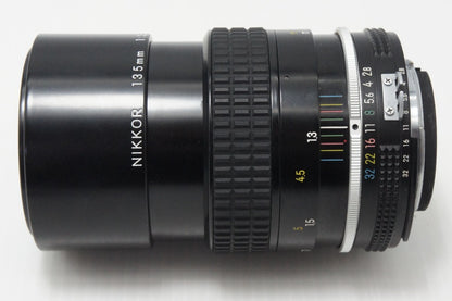 美品 Nikon ニコン Ai Nikkor 135mm F2.8 単焦点レンズ 260728o