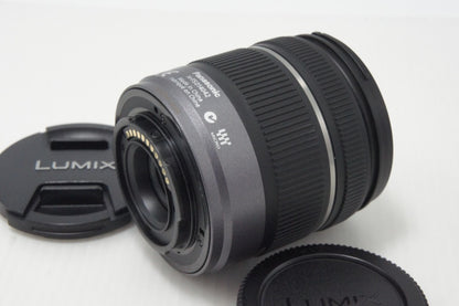 美品 Panasonic LUMIX G VARIO 14-42mm F3.5-5.6 ASPH. MEGA O.I.S H-FS014042 マイクロフォーサーズ フード付 260728q