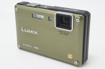Excellent Condition Panasonic LUMIX DMC-FT1 Compact Digital Camera Foliage Green with Original Box 260728u