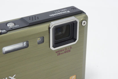 Excellent Condition Panasonic LUMIX DMC-FT1 Compact Digital Camera Foliage Green with Original Box 260728u