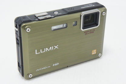 Excellent Condition Panasonic LUMIX DMC-FT1 Compact Digital Camera Foliage Green with Original Box 260728u