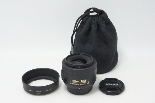 美品 Nikon ニコン AF-S DX NIKKOR 35mm F1.8G APS-C フード ポーチ付 260728x