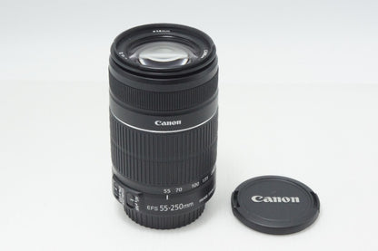 美品 Canon キヤノン EF-S 55-250mm F4-5.6 IS II APS-C ズームレンズ 260729b