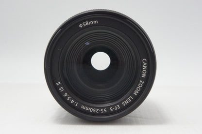 美品 Canon キヤノン EF-S 55-250mm F4-5.6 IS II APS-C ズームレンズ 260729b