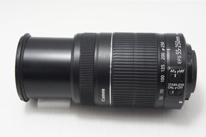 美品 Canon キヤノン EF-S 55-250mm F4-5.6 IS II APS-C ズームレンズ 260729b