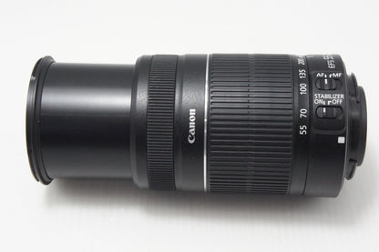 美品 Canon キヤノン EF-S 55-250mm F4-5.6 IS II APS-C ズームレンズ 260729b
