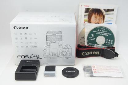 Canon キヤノン EOS Kiss X50 ボディ + EF-S 18-55mm IS II レンズキット デジタル一眼レフカメラ 260729c