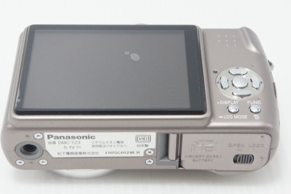 美品 Panasonic パナソニック LUMIX DMC-TZ3 コンパクトデジタルカメラ ブラウン ケース 元箱付 260729e