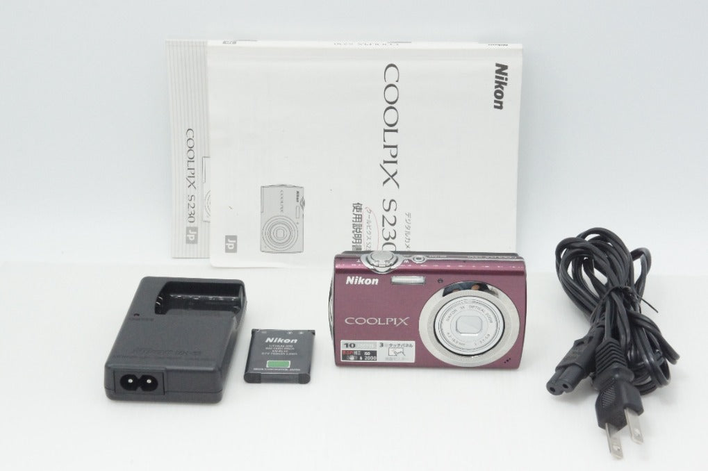 美品 Nikon ニコン COOLPIX S230 コンパクトデジタルカメラ パープル 260729f
