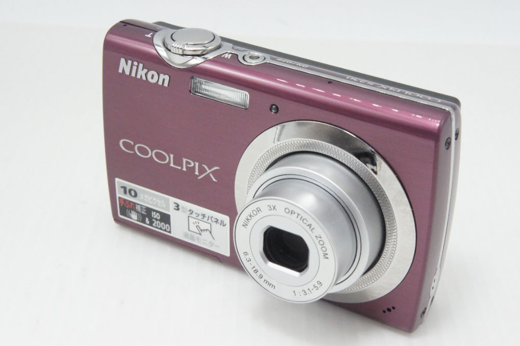 美品 Nikon ニコン COOLPIX S230 コンパクトデジタルカメラ パープル 260729f