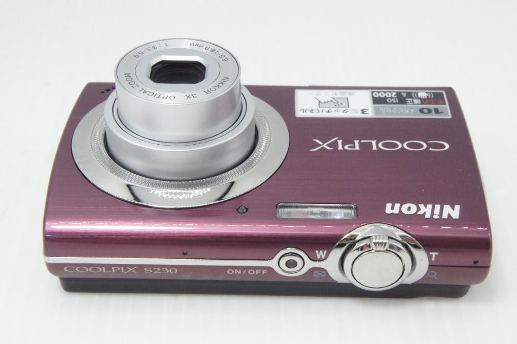 美品 Nikon ニコン COOLPIX S230 コンパクトデジタルカメラ パープル 260729f