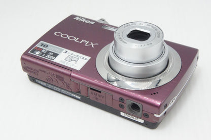 美品 Nikon ニコン COOLPIX S230 コンパクトデジタルカメラ パープル 260729f