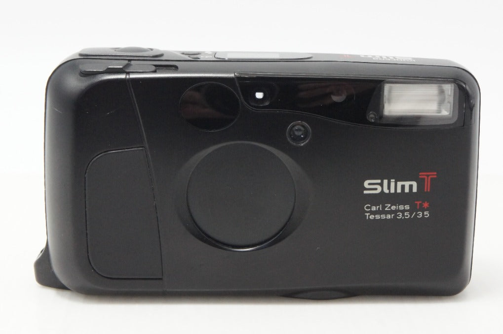 良品 KYOCERA 京セラ Slim T (Carl Zeiss Tessar 35mm F3.5) 35mmコンパクトフィルムカメラ 260729g