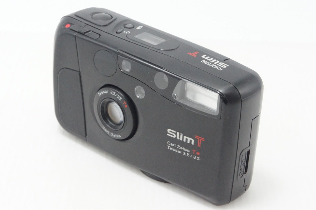 良品 KYOCERA 京セラ Slim T (Carl Zeiss Tessar 35mm F3.5) 35mmコンパクトフィルムカメラ 260729g