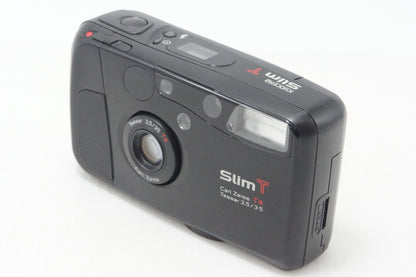 良品 KYOCERA 京セラ Slim T (Carl Zeiss Tessar 35mm F3.5) 35mmコンパクトフィルムカメラ 260729g