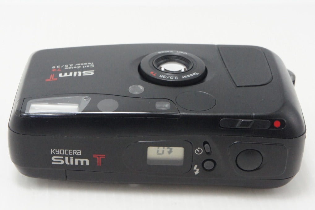 良品 KYOCERA 京セラ Slim T (Carl Zeiss Tessar 35mm F3.5) 35mmコンパクトフィルムカメラ 260729g