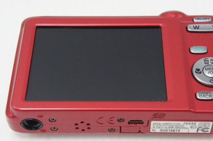 良品 FUJIFILM フジフィルム FinePix JX650 コンパクトデジタルカメラ レッド 260729m