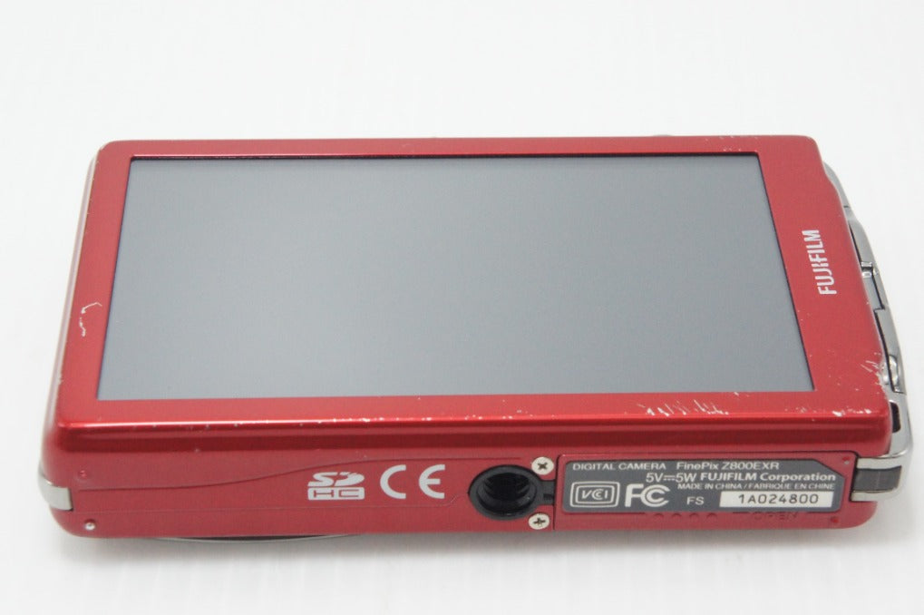 良品 FUJIFILM フジフィルム FinePix Z800EXR コンパクトデジタルカメラ レッド 元箱付 260729q