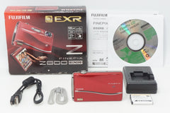 良品 FUJIFILM フジフィルム FinePix Z800EXR コンパクトデジタルカメラ レッド 元箱付 260729q