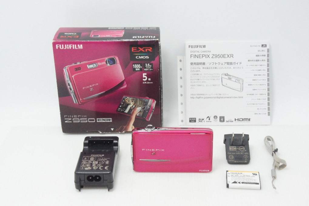 良品 FUJIFILM フジフィルム FinePix Z950EXR コンパクトデジタルカメラ ピンク 元箱付 260729n